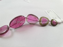 Watermelon Tourmaline Smooth Slices Beads