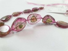 Watermelon Tourmaline Smooth Slices Beads