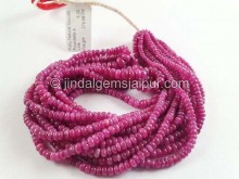 Ruby Natural Smooth Roundelle Beads