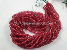 Red Spinel Faceted Roundelle Beads -- RDSP14