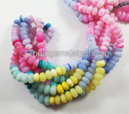 Multi Opal Smooth Roundelle Shape Beads