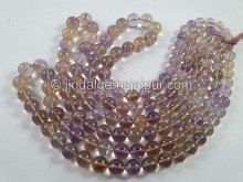 Ametrine Smooth Round Balls Beads -- AMEA37