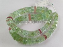 Mint Green Tourmaline Step Cut Bolt Beads Mint Green Tourmaline Step Cut Bolt Beads