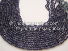Iolite Plain Button Shape Beads