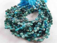 Chrysocolla Faceted Heart Beads -- CRCL39