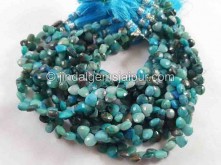 Chrysocolla Faceted Heart Beads