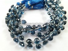 London Blue Topaz Faceted Onion Beads