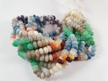 Multi Opal Smooth Roundelle Big Beads