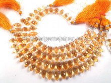 Citrine Faceted Dew Drops Beads