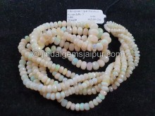 White Ethiopian Faceted Roundelle Beads -- ETOPA118