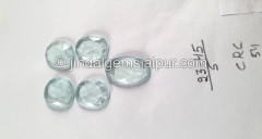 Milky Aquamarine Rose Cut Slices -- DEAQMA152 Milky Aquamarine Rose Cut Slices -- DEAQMA152