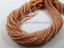 Peach moonstone micro german cut beads