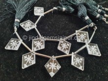 Crystal Carved Kite Beads