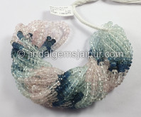 Multi Aquamarine Faceted Roundelle Shape Medium Beads Multi Aquamarine Faceted Roundelle Shape Medium Beads