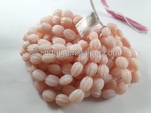 Pink Opal Carved Nuggets Beads