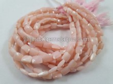 Pink Opal Faceted Chicklet Beads