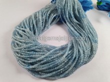 Aquamarine Shaded Cut Cube Beads