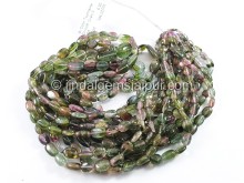 Bi Color Tourmaline Smooth Oval Shape Beads