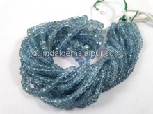 Santa Maria Aquamarine Faceted Roundelle Beads Santa Maria Aquamarine Faceted Roundelle Beads
