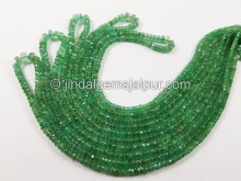 Emerald Faceted Roundelle Beads
