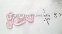 Morganite Rose Cut Slices