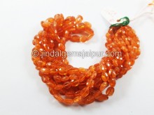 Mandarin Garnet Faceted Oval Beads
