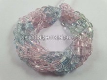 Multi Aquamarine Faceted Nugget Beads -- AQMA208
