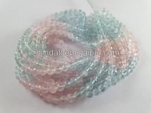 Multi Aquamarine Faceted Round Balls Beads -- AQMA244