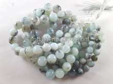 Peruvian Blue Opal Smooth Round Ball Beads -- PBOPL79