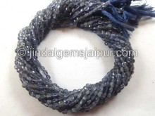 Iolite Faceted Coin Shape Beads