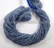 Blue Sapphire Faceted Tyre Shape Beads