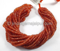 Orange Sapphire Faceted Tyre Shape Beads