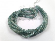 Natural Blue Zircon Shaded Faceted Roundelle Beads Natural Blue Zircon Shaded Faceted Roundelle Beads