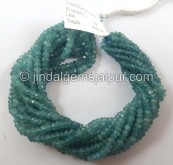 Indicolite Grandidierite Facated Roundelle Beads