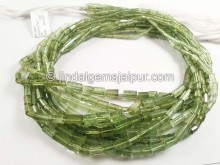 Mint Green Tourmaline Pipe Shape Beads