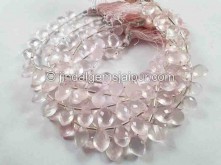 Rose Quartz Faceted Dolphin Pear Beads -- RSQA65