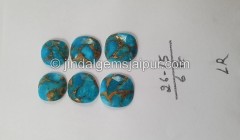 Copper Mohave Turquoise Rose Cut Slices -- DETRQ199 Copper Mohave Turquoise Rose Cut Slices -- DETRQ199