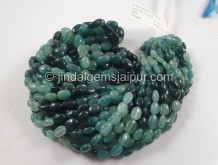 Grandidierite Shaded Smooth Oval Beads