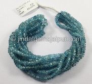Blue Zircon Faceted Roundelle Shape Beads