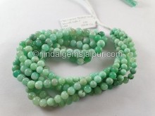 Chrysoprase Shaded Smooth Round Beads