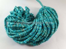 Turquoise Smooth Tyre Beads --  TRQ288