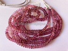 Rubellite Smooth Roundelle Shape Beads