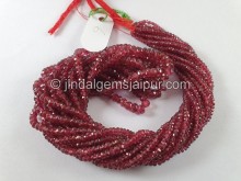 Red Spinel Faceted Roundelle Beads -- RDSP21