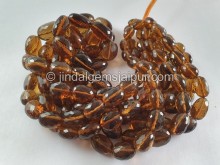 Cognac Quartz Far Faceted Nuggets Beads