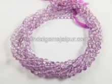 Pink Amethyst Faceted Round Beads