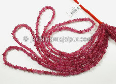 Ruby Smooth Chips Shape Beads