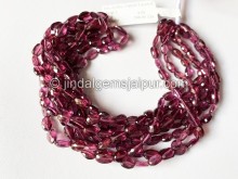 Purple Rhodolite Garnet Faceted Oval Beads