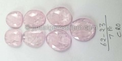 Pink Morganite Rose Cut Slices -- DEMRGT20