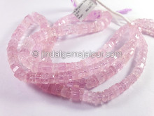 Pink Morganite Step Cut Bolt Shape Beads