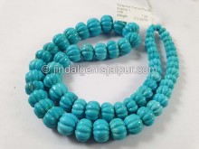 Turquoise Carved Pumpkin Arizona Beads -- TRQ293 Turquoise Carved Pumpkin Arizona Beads -- TRQ293